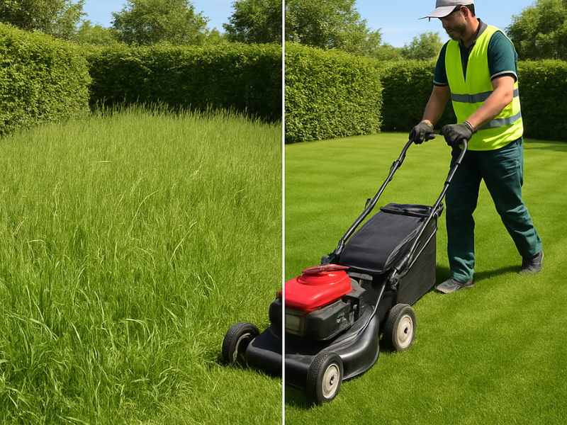 First Mowing | Bee Garden Landscape
